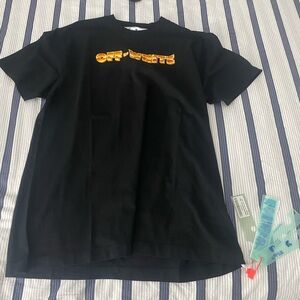 Off-White Arrows Print Crewneck Tee 'Black/Orange' Off-White